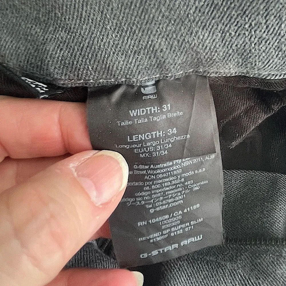 31x29 G-Star Raw Revend Super Slim Jeans Accel Grey